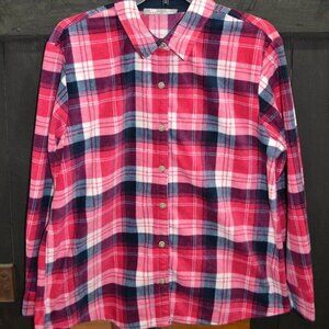 Lee Riders Pink Blue Flannel - SUPER SOFT - WISH THIS FIT ME! (Medium)
